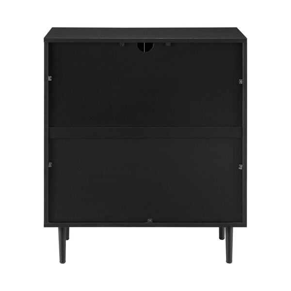Hampton Solid Black and Brown Accent Cabinet, image 6