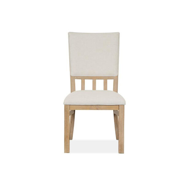 Madison Heights Tan and White Dining Side Chair with Upholstered Seat and Back, image 1