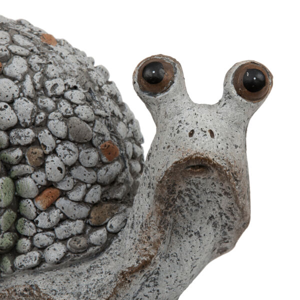 Gray Outdoor Garden Snail Figurine, image 2
