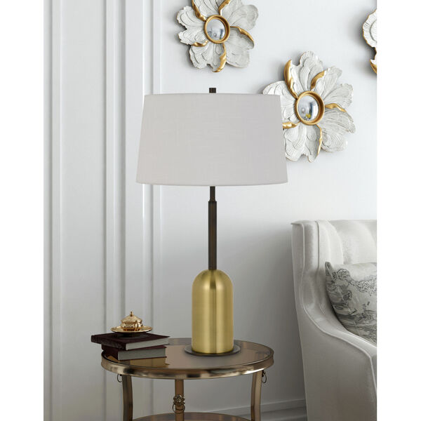 Rimini Black and Antique Brass One-Light Table lamp, image 2
