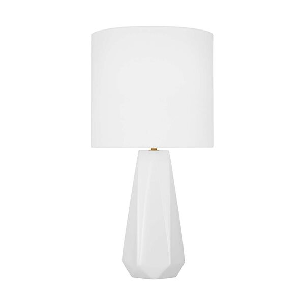 Moresby Gloss White One-Light Medium Table Lamp by Drew and Jonathan, image 1