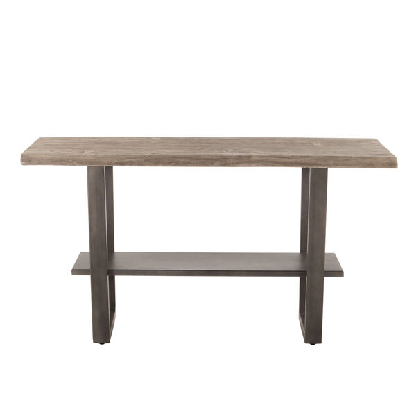 New Orleans Weathered Gray And Gun Metal 30-Inch Dining Table, image 1