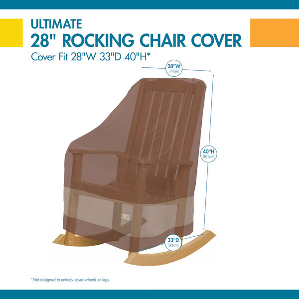 Ultimate Mocha Cappuccino 28-Inch Rocking Chair Cover, image 2