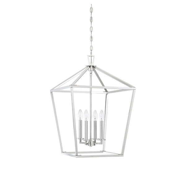 Townsend Polished Nickel Four-Light Pendant, image 2