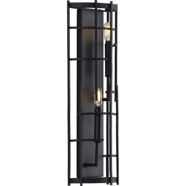 Torres Black Eight-Inch Two-Light ADA Wall Sconce, image 1