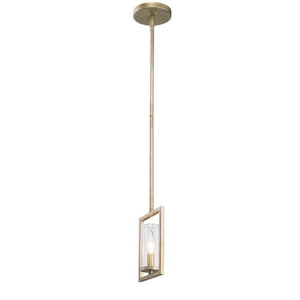 Marco White Gold One-Light Mini Pendant with Clear Glass Shade, image 2