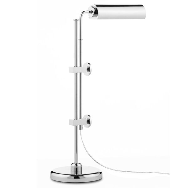Satire Polished Nickel One-Light Integrated LED Table Lamp, image 4