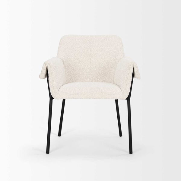Brently Cream Boucle Fabric Dining Chair, image 2