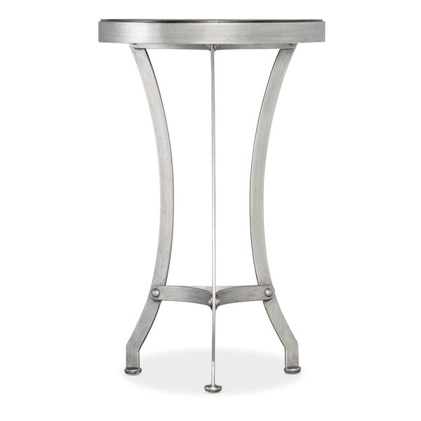 St. Armand Black and Brushed Petwer Accent Martini Table, image 1