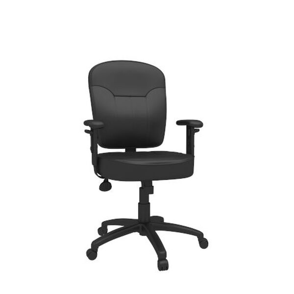 Black LeatherPlus Adjustable Arms Task Chair, image 5