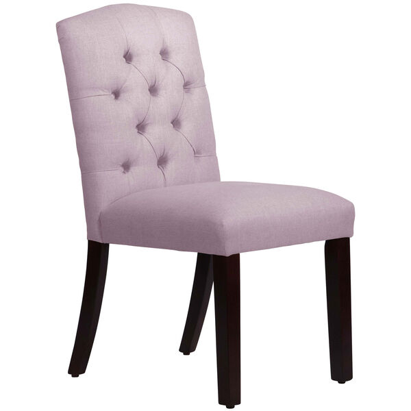 Linen Smokey Quartz 39-Inch Tufted Arched Dining Chair, image 1
