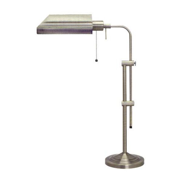 Pharmacy Antique Brass Table Lamp w/Adjustable Pole, image 1