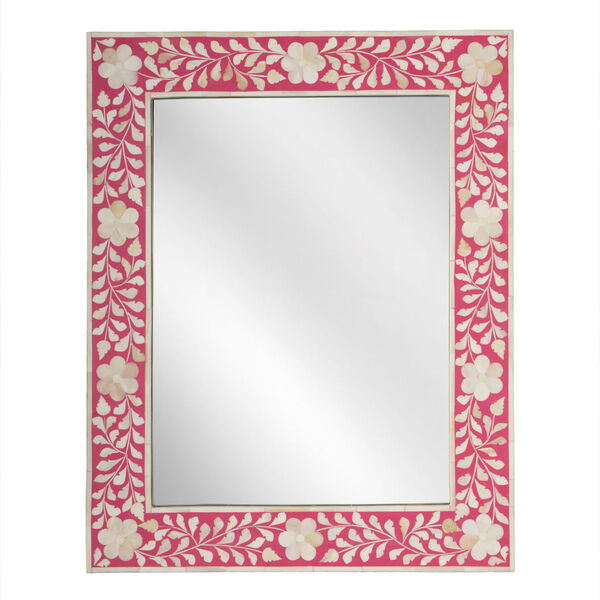 Vivienne Pink Bone Inlay Wall Mirror, image 1