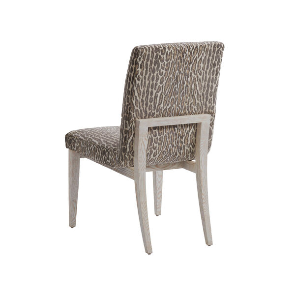 Carmel Brown and White Palmero Upholstered Side Chair, image 2