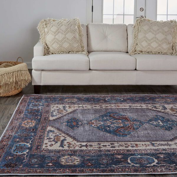 Percy Blue Brown Ivory Area Rug, image 4