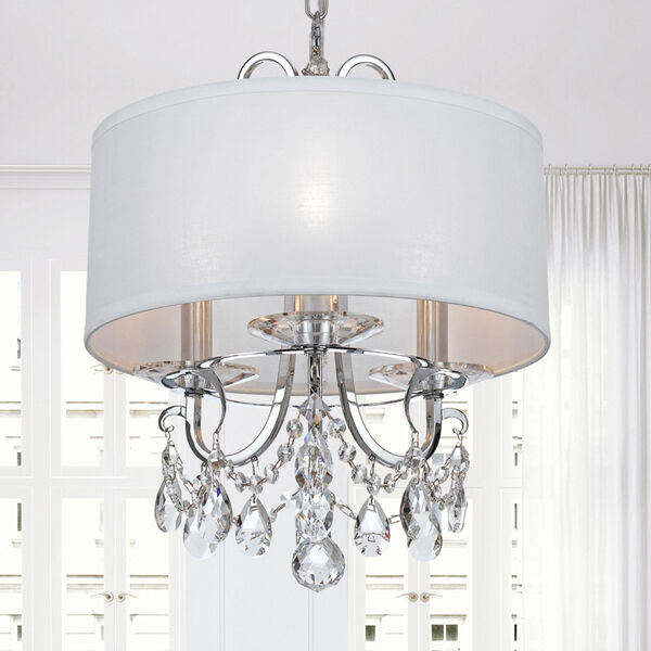 Othello Polished Chrome Three Light Fifteen Inch Mini-Chandelier with Clear Spectra Crystal, image 6