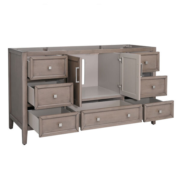 Everette Gray Oak 60-Inch Single Vanity Cabinet, image 3