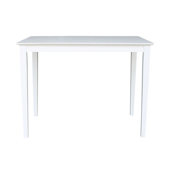 Solid Wood 30 x 48 inch Counter Height Dining Table in White, image 2