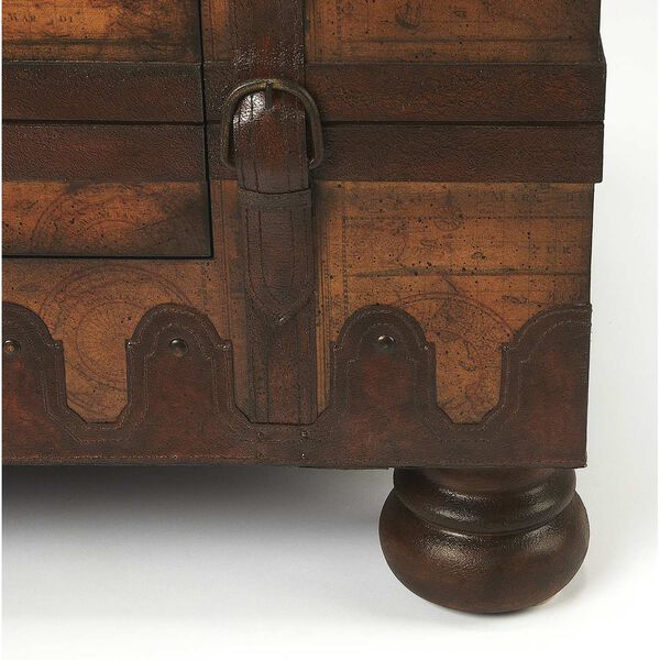 Heritage Genuine Leather Trunk Table, image 4