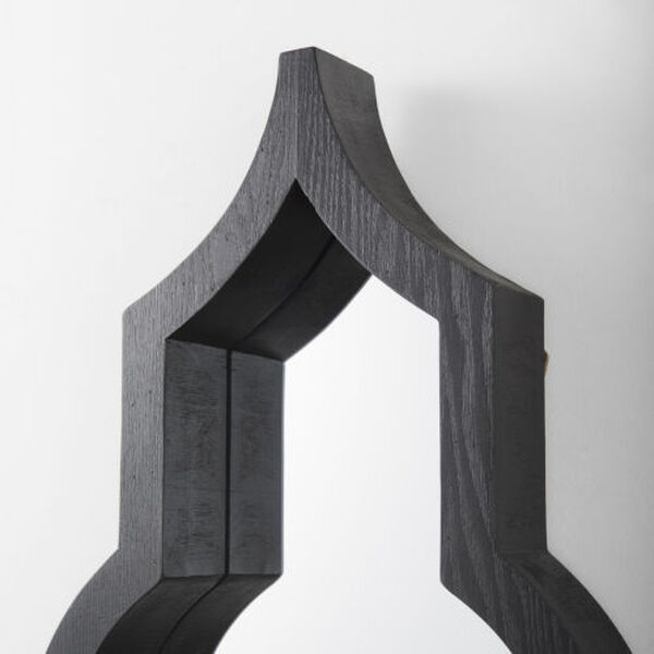 Tamanar Black 15-Inch x 34-Inch Black Wood Frame Wall Mirror, image 6
