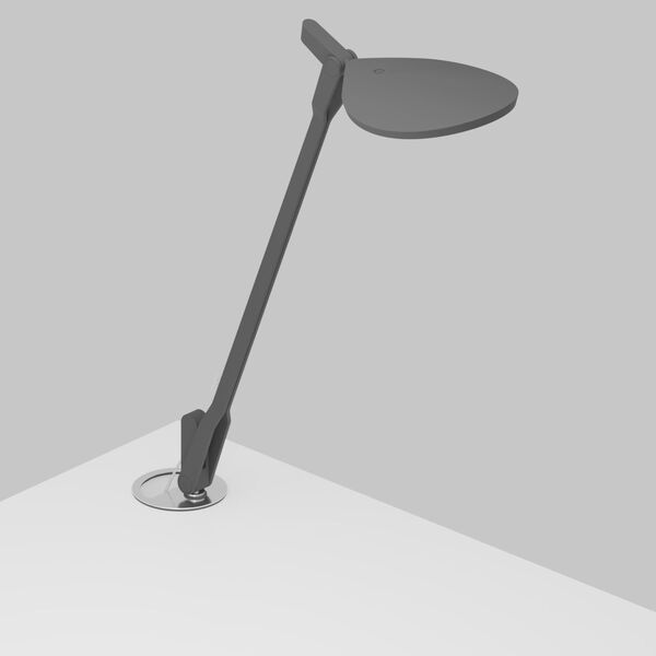 Splitty Matte Grey LED Desk Lamp with Grommet Mount, image 1