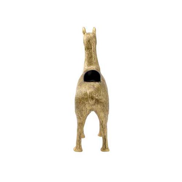 Antique Brass Drama Llama Planter, image 5