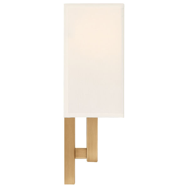 Mid Town Brass-Antique and Satin Rectangular Two-Light LED Wall Sconce, image 3