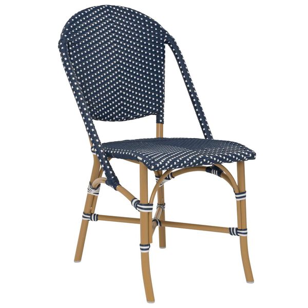 Alu Affaire Sofie Navy, White and Almond Outdoor Dining Chair, image 1