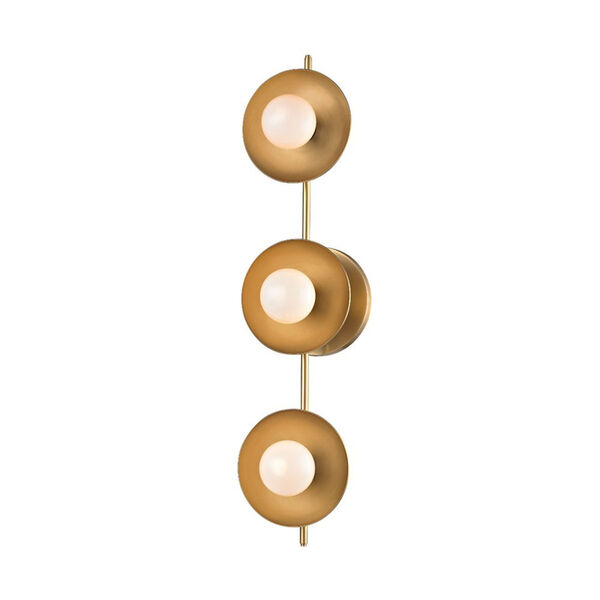 Julien Aged Brass LED 20-Inch Three-Light Bath Sconce, image 1