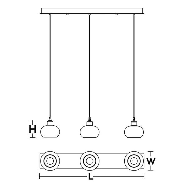Laney Three-Light Linear Mini Pendant, image 3