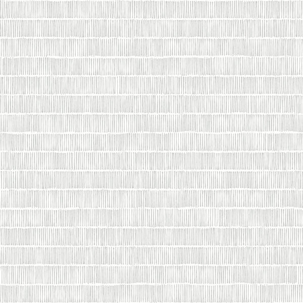 Gray 20.5 In. x 33 Ft. Horizontal Hash Marks Wallpaper, image 2