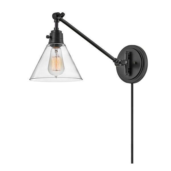 Arti Black One-Light Plug-In Wall Sconce, image 3
