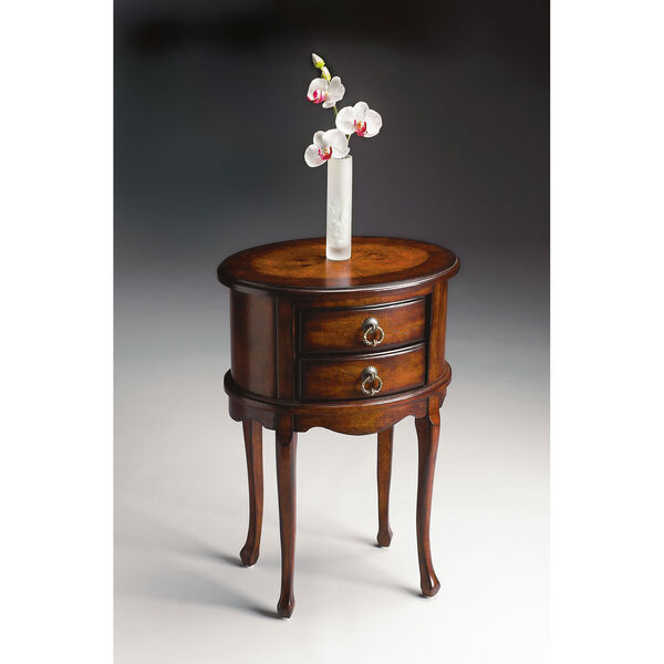 Whitley Cherry Oval Side Table, image 2