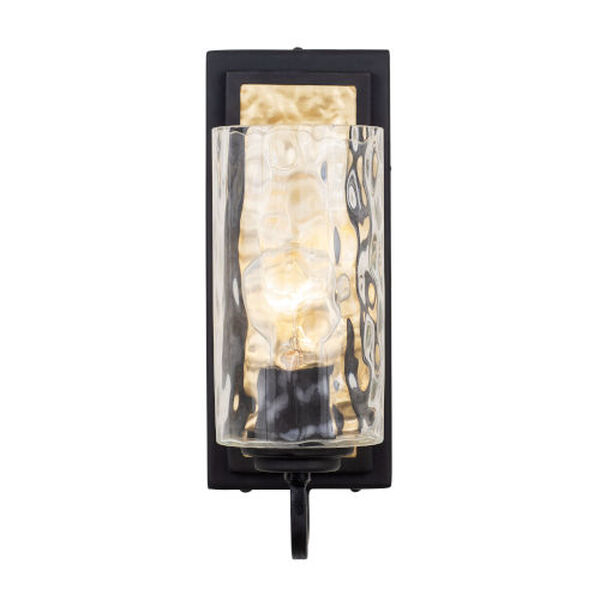 Hammer Time Carbon and French Gold One-Light Wall Sconce, image 2