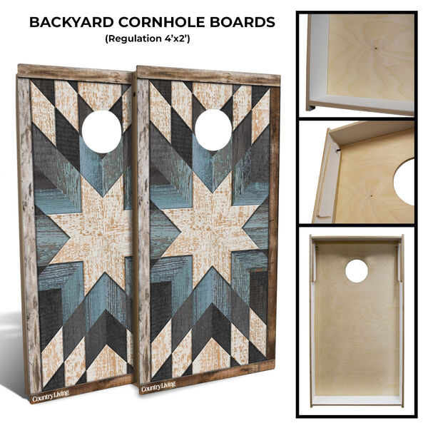 Country Living Weathered Star Cornhole Board Set with 8 Bags, image 2