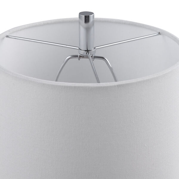 Magnus Light Gray One-Light Buffet Lamp with Round Drum Hardback Shade, image 4