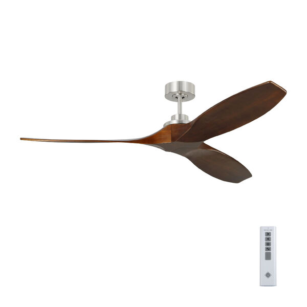 Collins Brushed Steel 60-Inch Smart Indoor/Outdoor Ceiling Fan with Remote Control and Reversible Motor, image 3