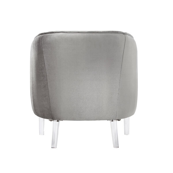 Lila Silver Velvet Chair, image 4