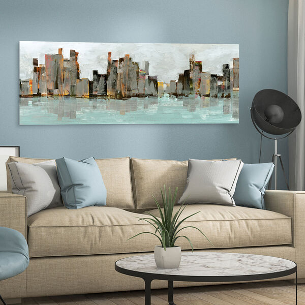 Second City Abstract Chicago Skyline Frameless Free Floating Tempered Glass Graphic Wall Art, image 5