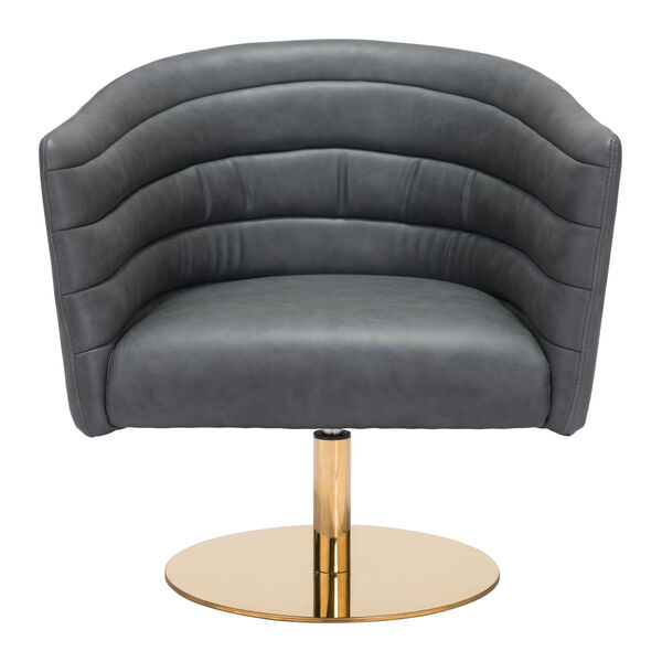 Justin Gray and Gold Accent Chair, image 4