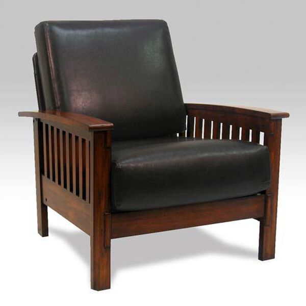 Homehills Mission Chair 229912 1bc, Mission Style Leather Recliner