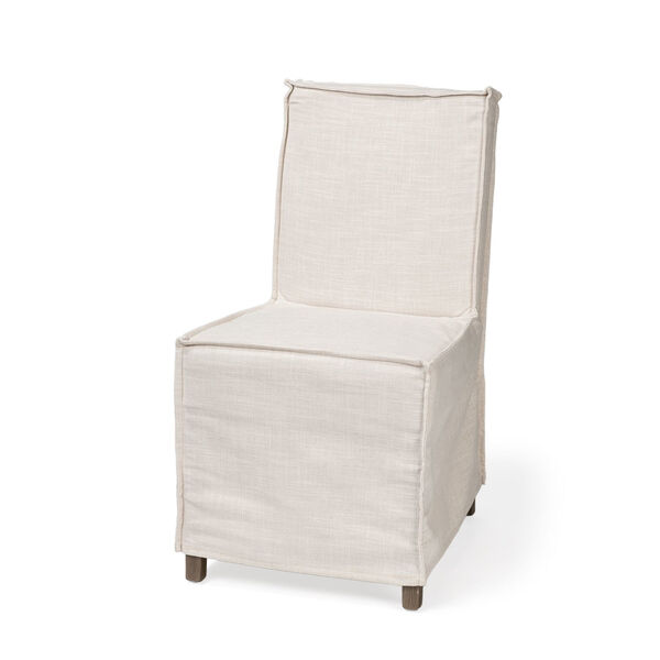 Elbert I Cream Slip-Cover Parson Dining Chair, image 1