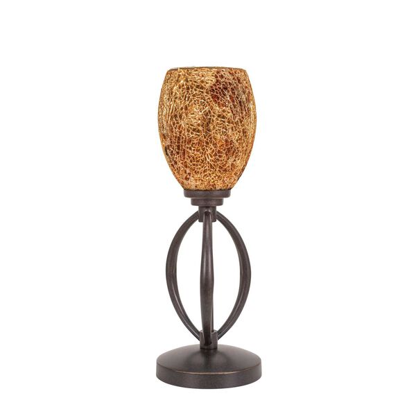 Marquise Dark Granite One-Light Table Lamp with Gold Fusion Glass, image 1