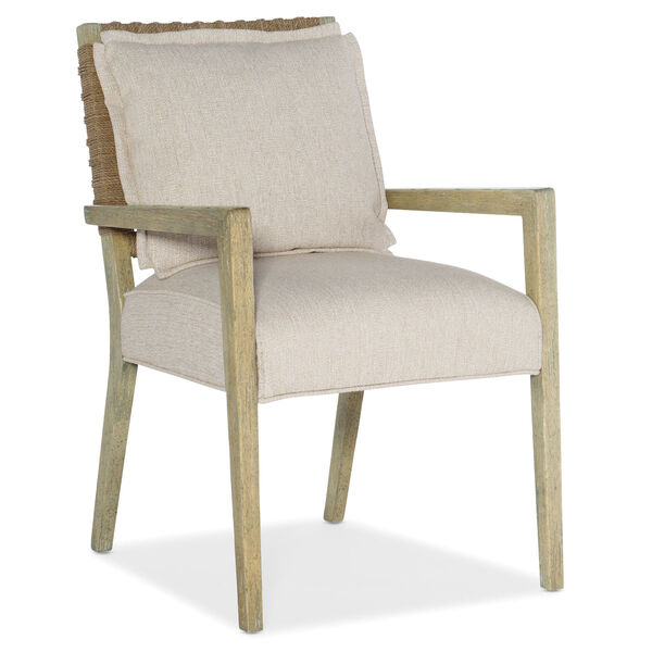 Surfrider Natural Woven Back Arm Chair, image 1