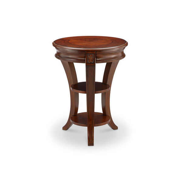 Winslet Round Accent Table in Cherry, image 1