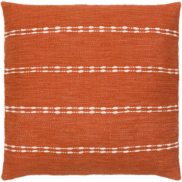 Chase Brick Red, Light Beige and Cream Throw Pillow, image 1