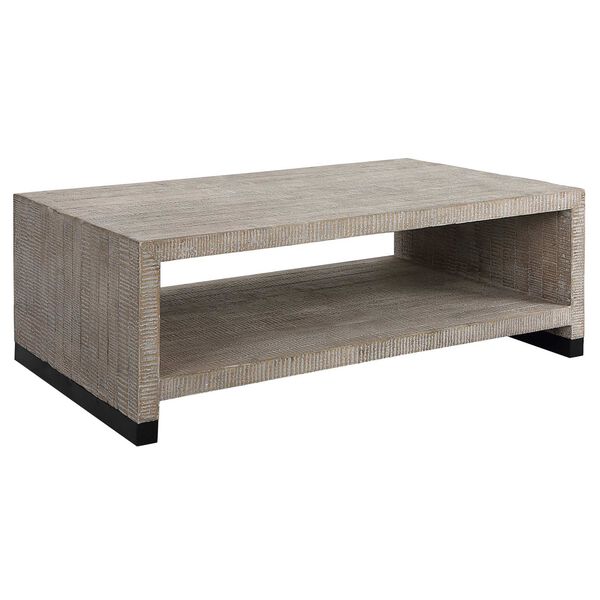 Bosk White Washed and Black Coffee Table, image 1