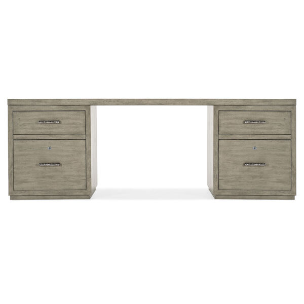 Linville Falls Smoked Gray 84-Inch Desk with Two Files, image 4