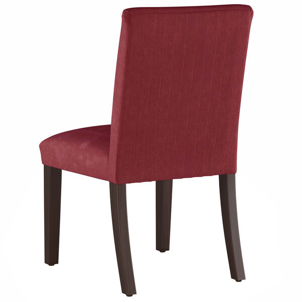 Velvet Berry 37-Inch Pleated Dining Chair, image 4