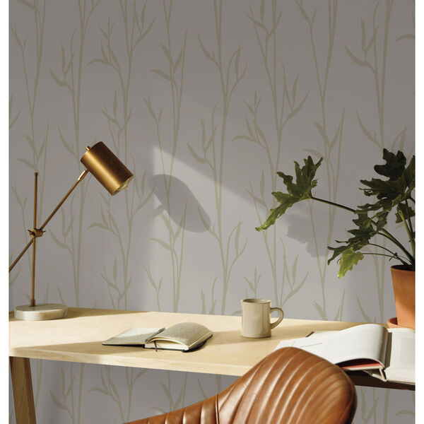 Matcha Tan Botanical Non-Pasted Wallpaper, image 1